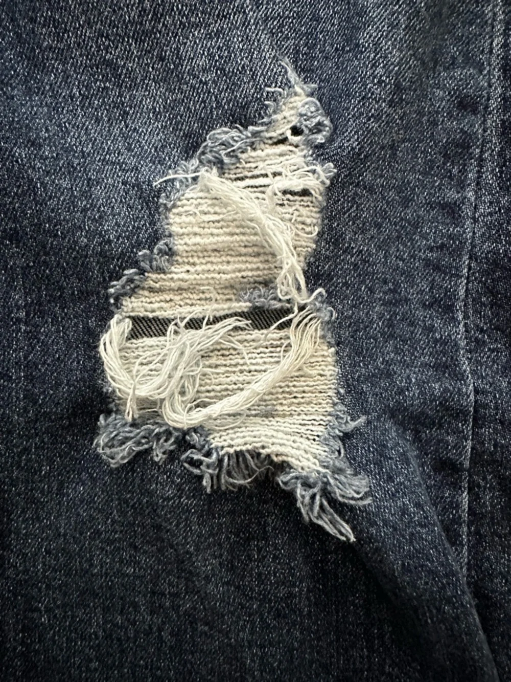 Levi’s Wedgie Straight Jeans Sz 32 High Rise Button Fly Distressed Dark Wash